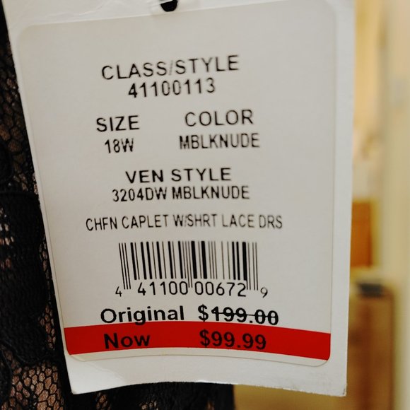 BLACK LACE EVENING DRESS BY IGNITE EVENINGS BY CAROLLIN SIZE 18 NWT - Picture 8 of 11